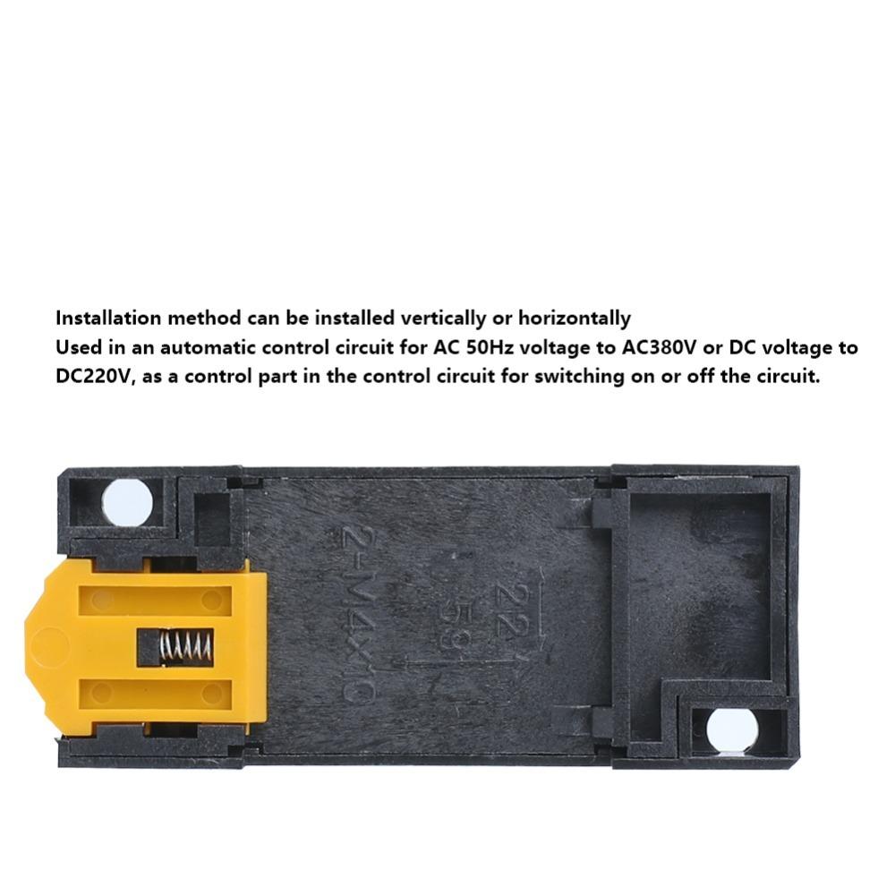 Power Control MY4NJ HH54P MY4NJ Relay with Base 14Pin Small Relay 5A DC12V DC24V AC220V 14Pins Relay DIN Rail Mounting