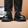 Derby Men's Leather Shoes Fashionable Retro Versatile Styles Wedding Outdoor Leisure Party Classic Office Shoes for Daily Hot