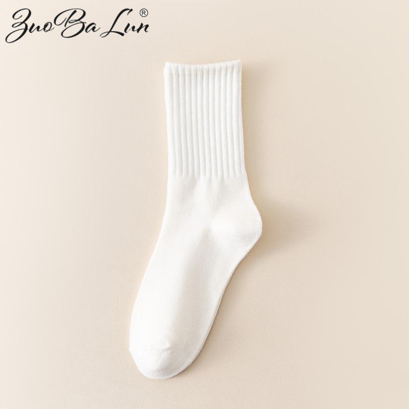 Women's Korean & Japanese Style Over-the-Knee Cotton Scrunched Socks for Spring, Autumn & Winter