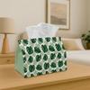 1pc Party Tissue Box,Tropical Botanical,Multifunctional Tissue Holder,Monstera Leaf Foliage,Outdoor Party Supplies, Everyday Desktop Tissue Storage Bo