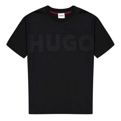 Hugo Childrens/Kids Logo Embellished T-Shirt