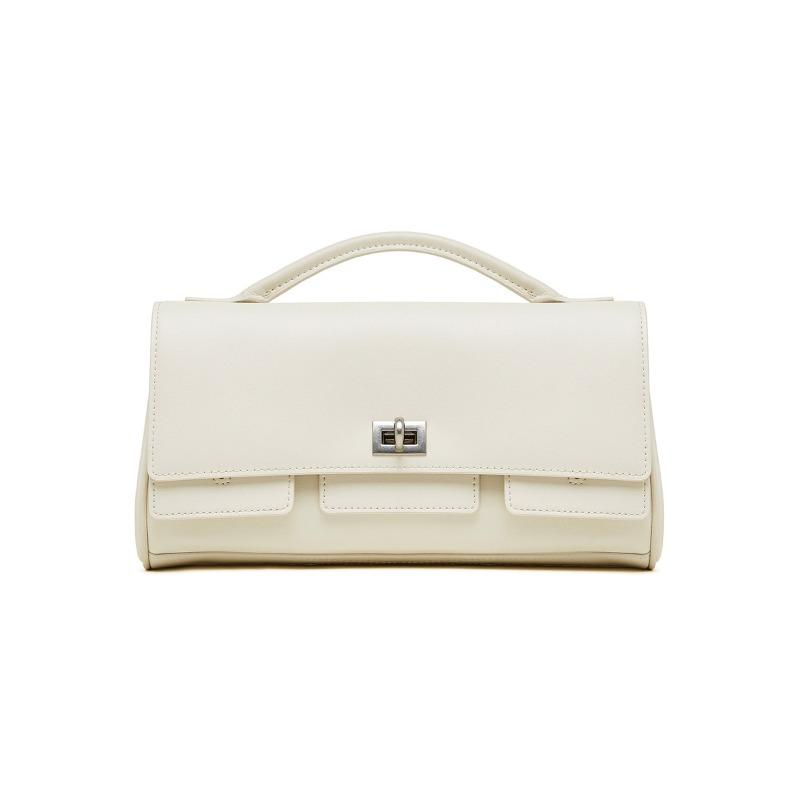 Niche Solid Color Shoulder Bag Women's New Fashionable Messenger Bag Texture Simple Design Handbag