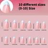 120 Pcs Press On Nails French Tip False Nails Almond Full Cover Stick on Nails Artificial Fingernails Manicures Supplies
