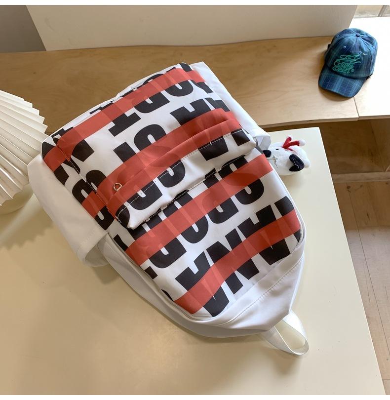 Student Schoolbag Female Letter Print Backpack High School Student Large Capacity Backpack