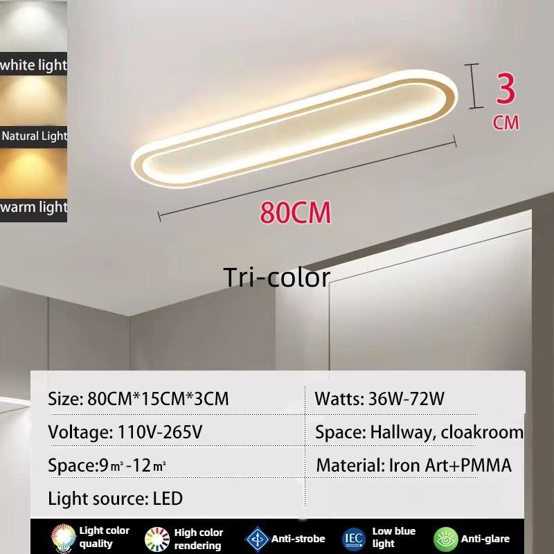 Household Minimalist LED Ceiling Light Remote Control 3 Lighting Modes Corridor Ultra-thin Lighting Lamp