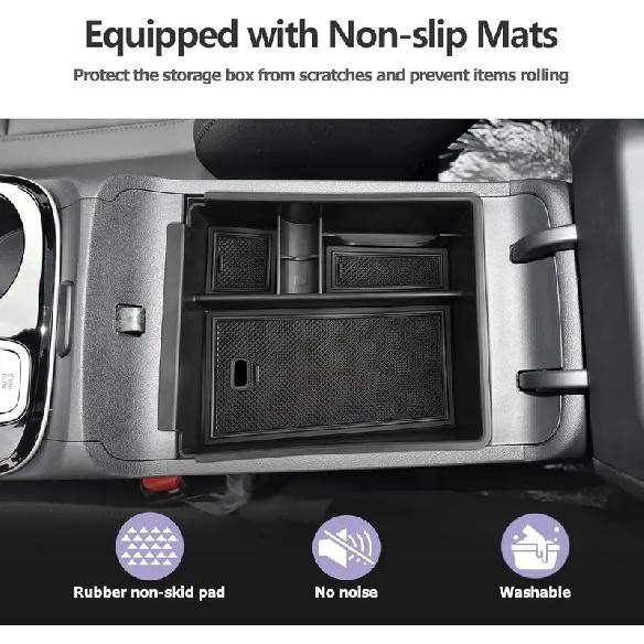Center Console Organizer for   2024 Hyundai Tucson Limited and Tucson Hybrid Accessories, Push Button Transmission Only