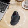 Vertical Wireless Mouse, USB, Bluetooth 5.1 Connection, 3 Modes, Large Size, RGB Lighting, Silent Operation, Rechargeable, 7 Buttons, Ergonomic