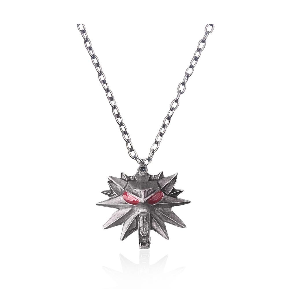 European and American Trends Zinc Alloy Wizard Wolf Head Wild Men Pendant Necklace Game Merchandise Commemorative Accessories