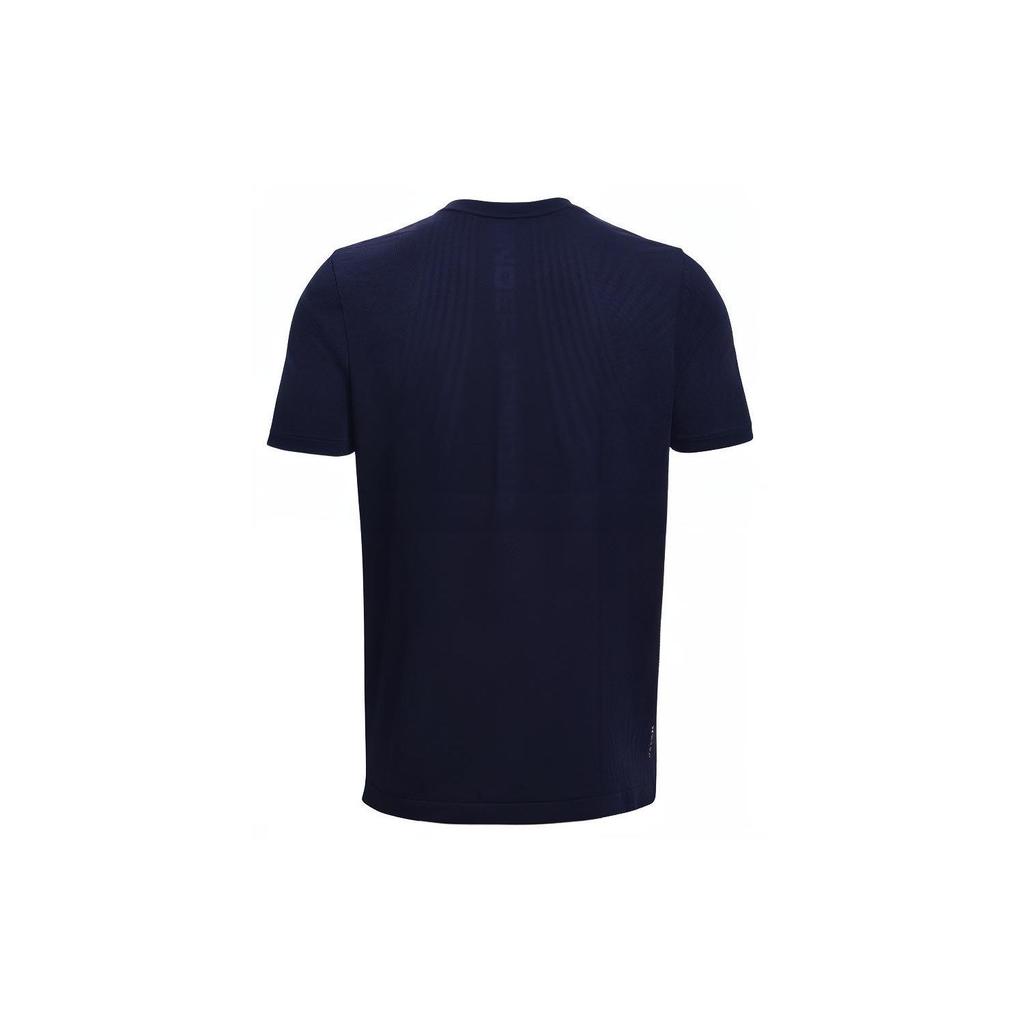 Under Armour Rush Series Fitted Crewneck T-Shirt Men Tops Navy-Blue 1366150-410