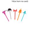 Mini Cartoon Plastic Fruit Fork Picks Children Snack Cake Dessert Pick Toothpick Bento Lunches Party Decoration