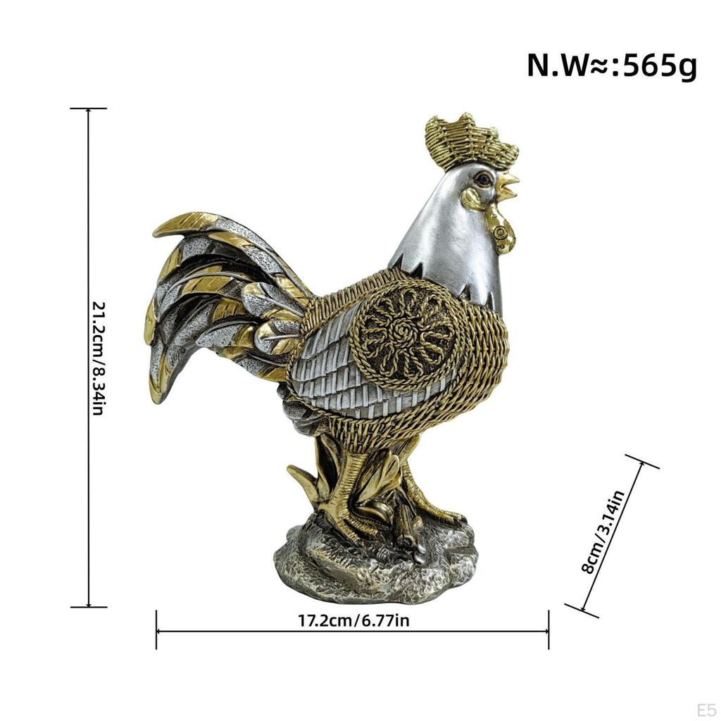 Hahn Figur Hahnen Skulptur Tier Harz Statue Hahn für Party Jubiläen