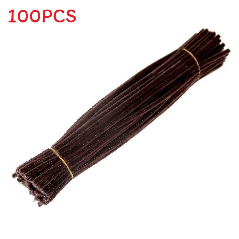Pcs 100 Colorful Plush Root Twisting Rod Soft Felt Wire Strips Diy Decorations