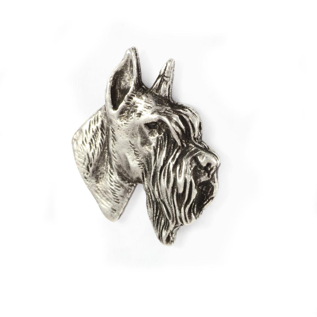 Schnauzer II - Dog brooch in a gift box, elegant pin, lapel pin for Art-Dog brand jacket