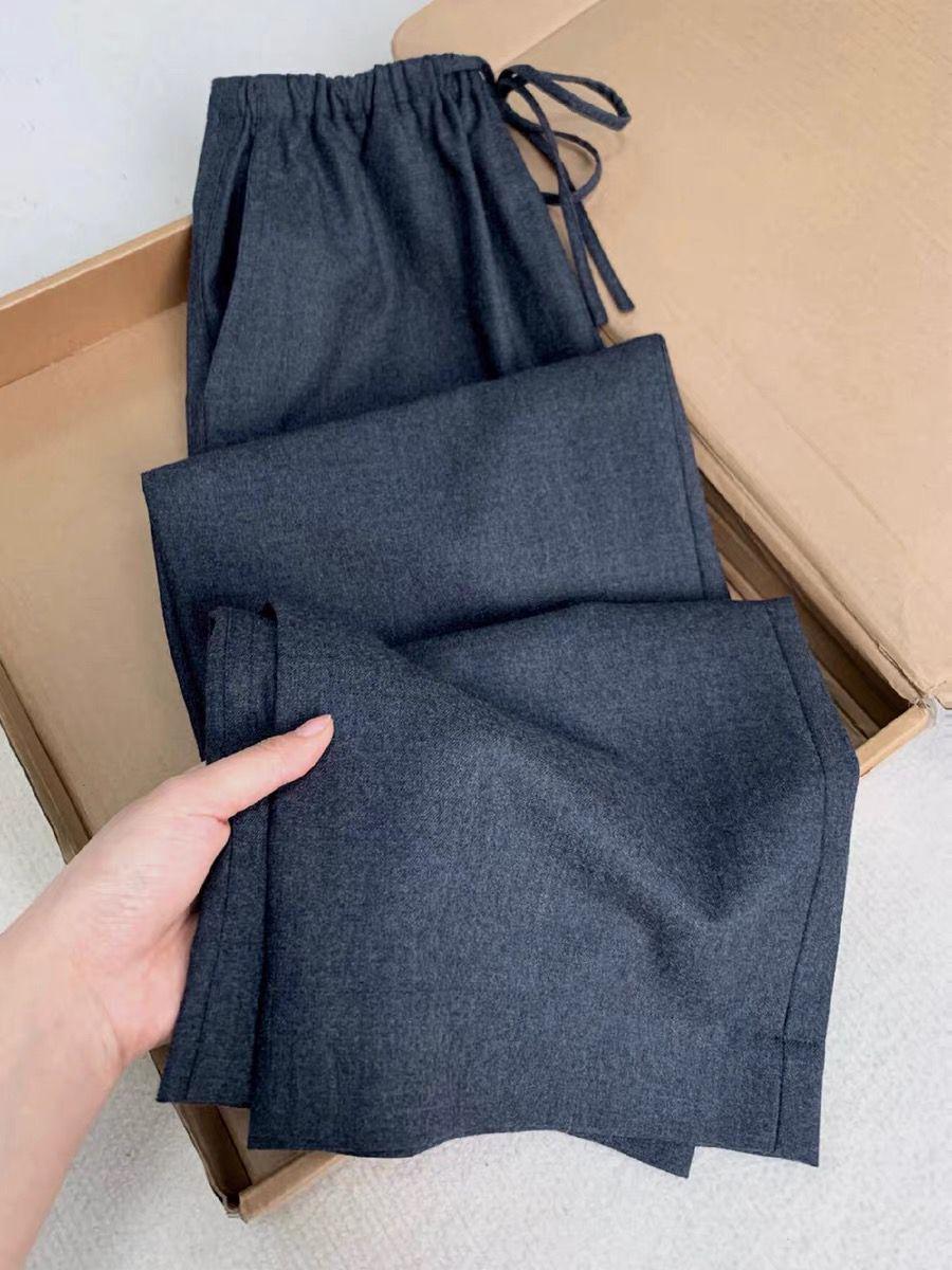 

Super Stylish Dark Gray Suit Pants for Women - High-Quality Texture, Petite Fit, Spring, Straight Leg, Great Drape Petite S темно-сірий