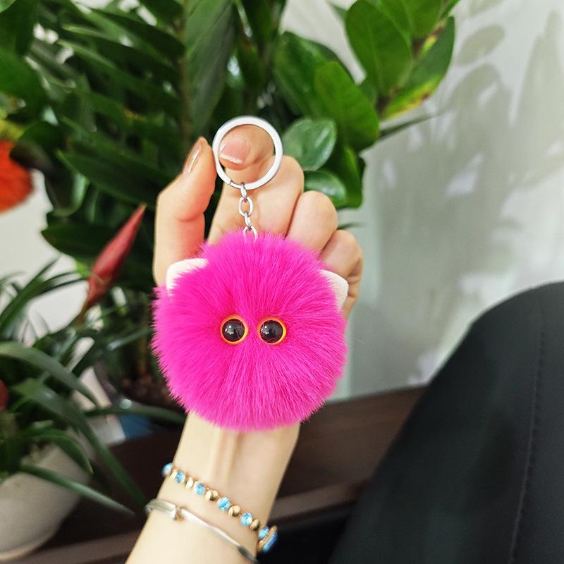 Cute Plush Cat Keychain Cartoon Doll Toy Pendant Keyring For Women Girls Bag Orn