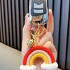 Cloud Handmade Woven  Key Ring Bohemian Knitted Rainbow Keychain  Girl