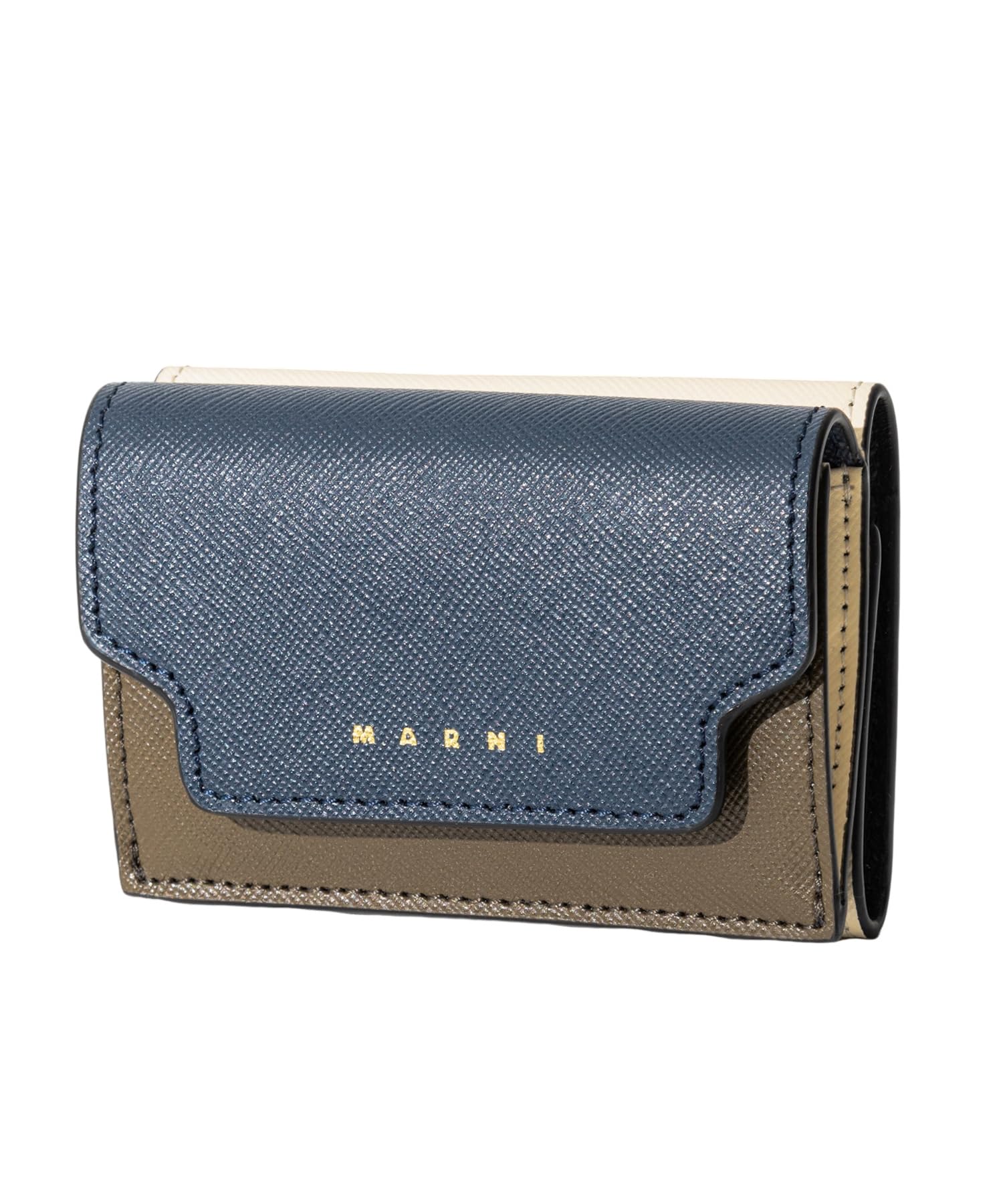 

wallet PFMOW02U23LV520 NIGHT OLIVE [Marni] Tri-fold Women s BLUE/TALC/DUSTY [item]