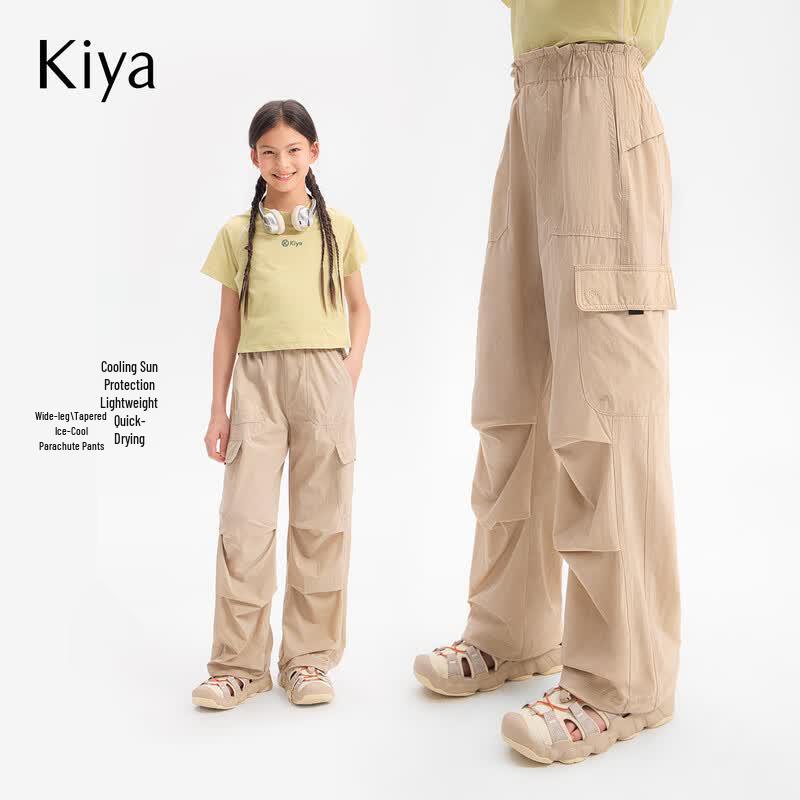 KIYA Girls Quick-Dry Sun Protection Cargo Pants 120