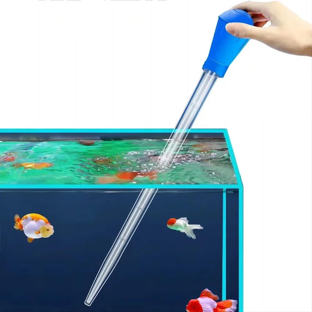 2025 1pc New Lengthen Pipettes Aquarium Siphon Fish Tank Vacuum Cleaner Simple Cleaning Tool for Aquarium Water Changer
