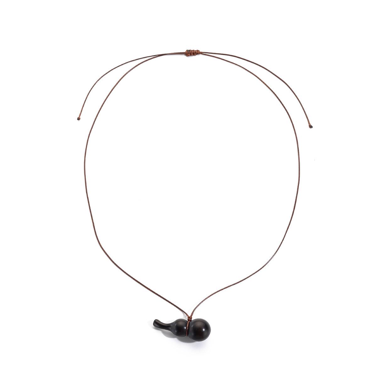 

Ожерелье для женщин, аксессуары, винтажная деревянная тыква, кулон, длинное, новое китайское ожерелье, женское, простое, универсальное, элегантное ожерелье на цепочку для свитера