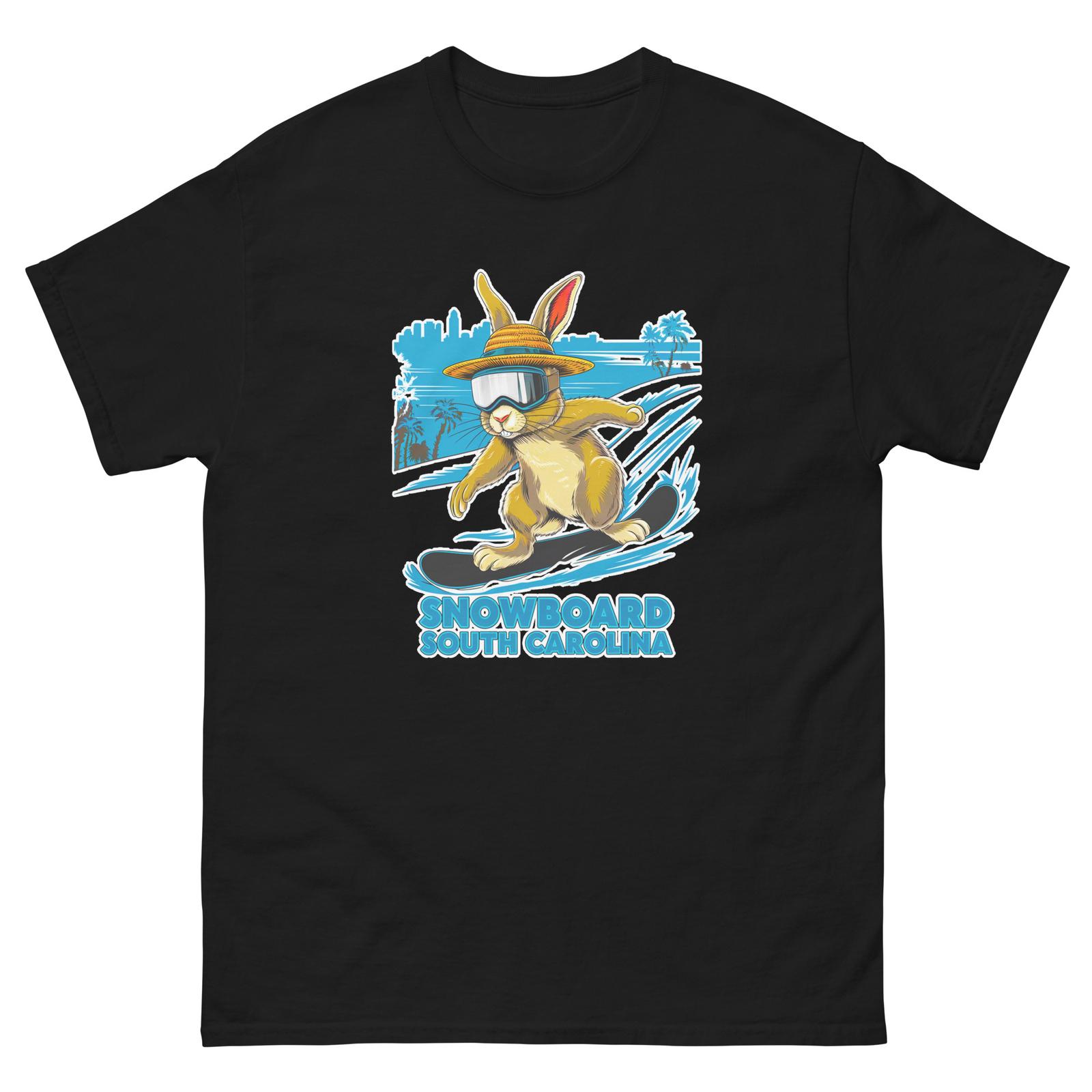 Snowboard South Carolina Rabbit USA Snowboarding Animal T-Shirt XXXL