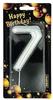 Silver Number Candle - 7 Scheme 6643
