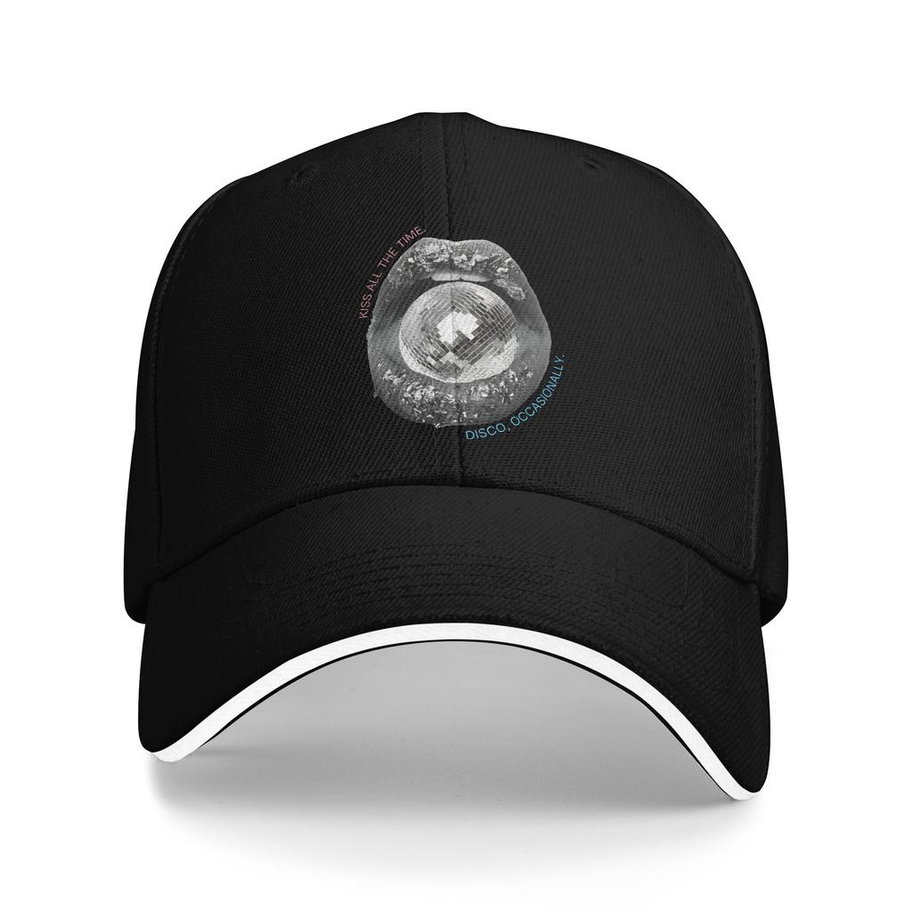Kiss All The Time Disco Harrys Baseball Caps Hip Hop Styles Sandwich Hat Unisex Polyester Dad Hat Fishing