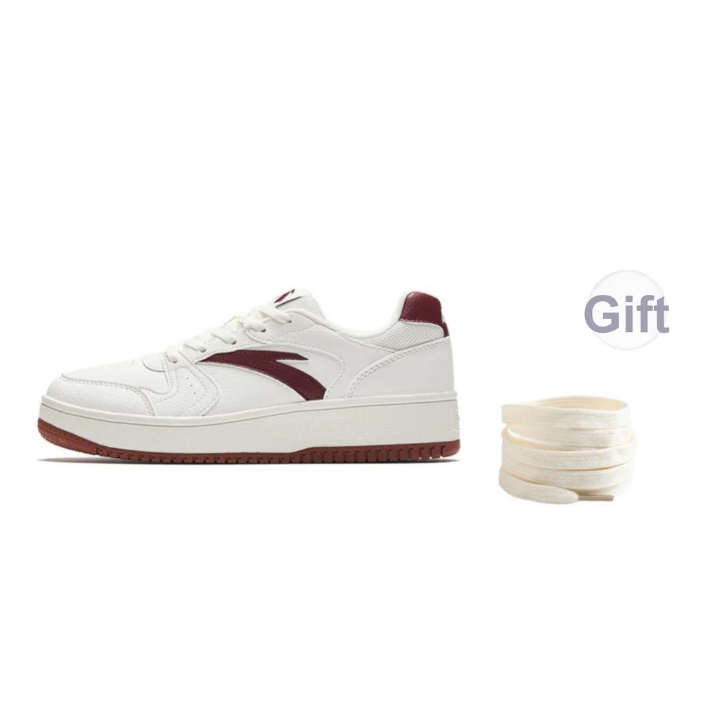 Anta Zero Feel Non-Slip Low-Top Skate Shoes Women sneakers White Red 922518068F-7