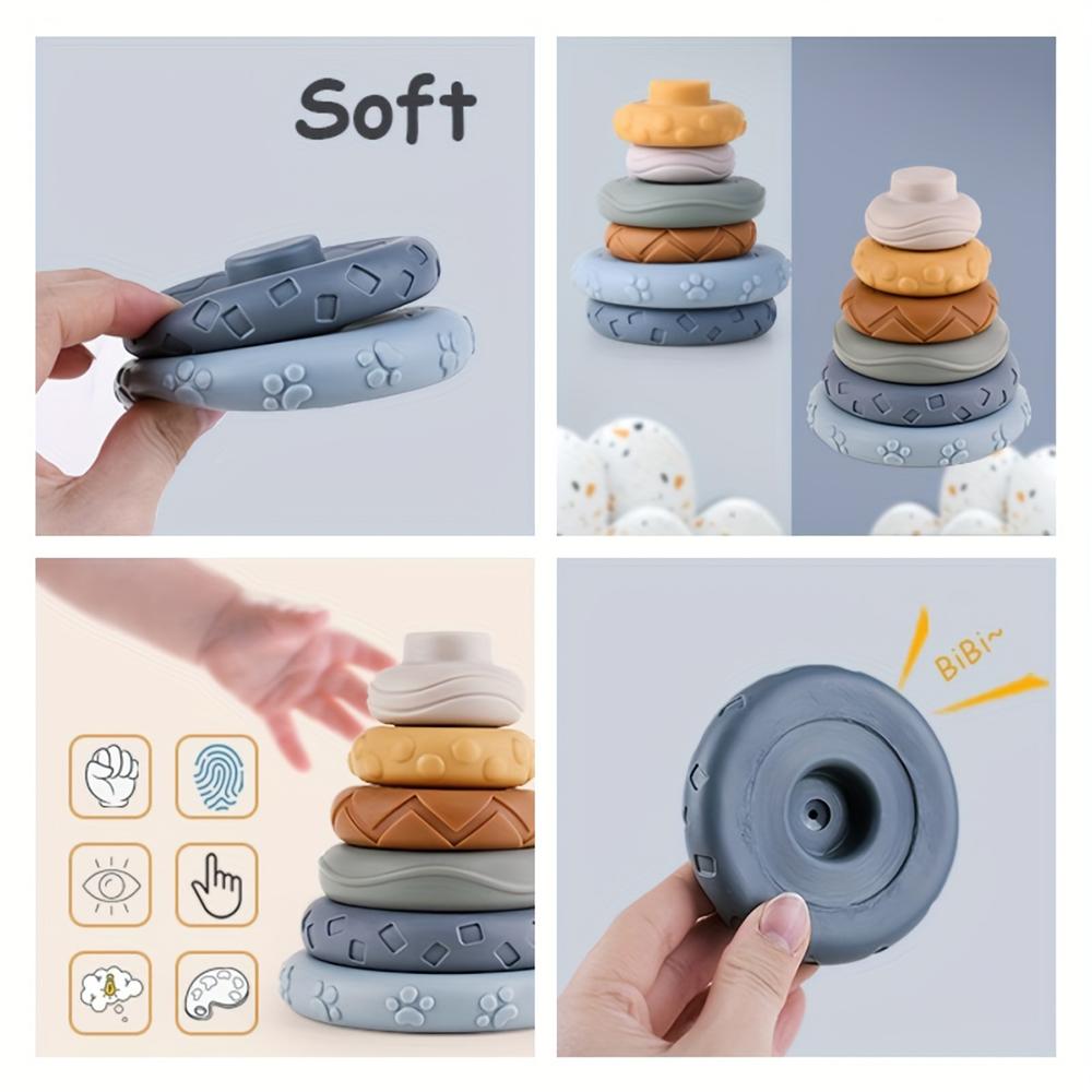 Infant Montessori Sensory Intellectual Development Collection Developing Fine Motor Skills Koala Stacking Tower Educational Playthings