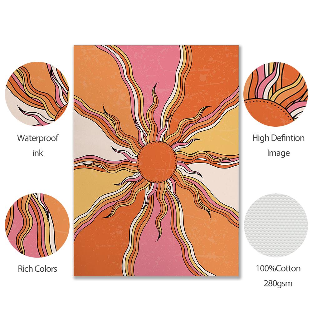 70s Vintage Liebe Blume Abstrakte Hippie Mode Kunst Leinwand Malerei Nordic Poster Druck Wandbild Bild Wohnzimmer Bett Zimmer Wohnkultur