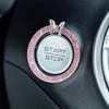1PC Car Diamond One Click Start Decorative Ring Button Car Water Diamond Decorative Cover Protective Cover Decorative Ring