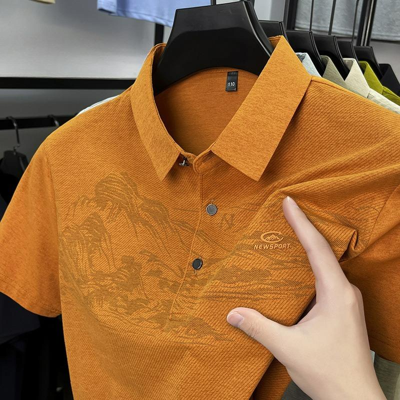 Cămașă POLO Casual cu Guler și Mânecă Scurtă de Vară Largă Versatilă Respirabilă Tricou