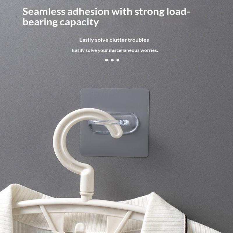 10Pcs Multifunctional Wall-Mounted Round Hooks Free Punching Seamless Paste Storage Rack Kitchen Bathroom Household Ring Hange