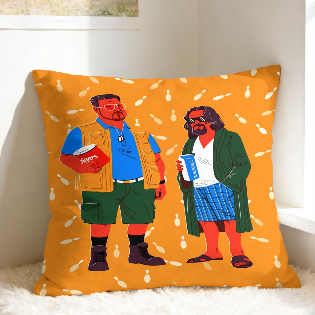 The Dude Big Lebowski Pillow Cover Soft Cushion Cover Retro Trendy Pillow Case For Office Car Home Decor