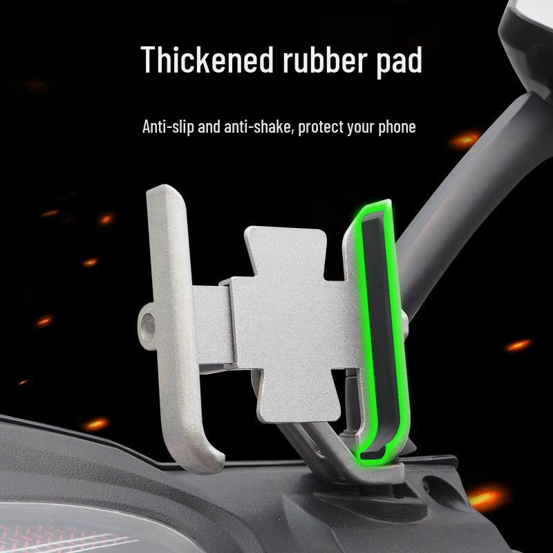 Aluminum Alloy Phone Holder for Motorcycle and Electric Bike Rearview Mirror