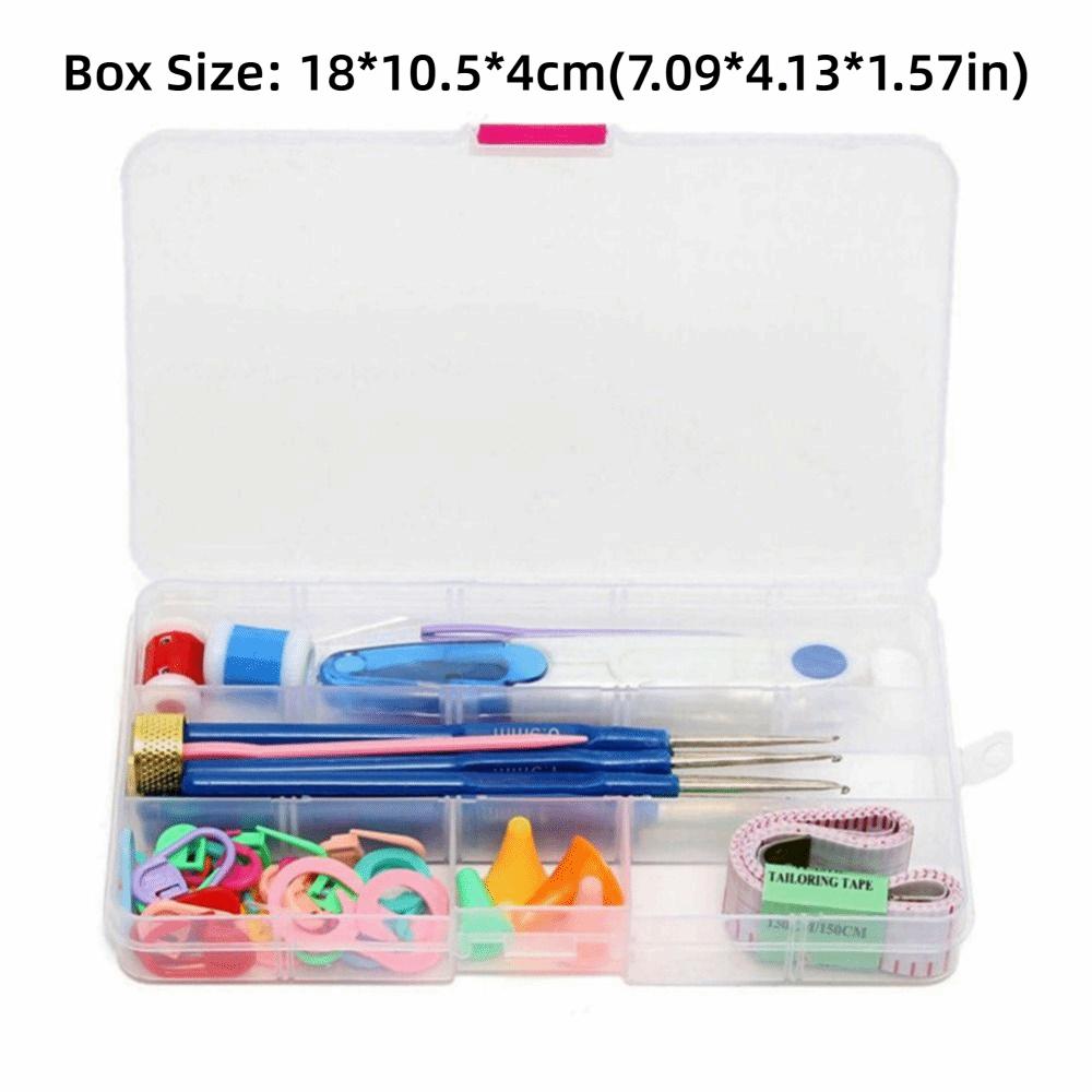 53PCS Mixed Color Crochet Hooks Kit with Box DIY Weaving Tools Useful Knitting Needles  Home Use