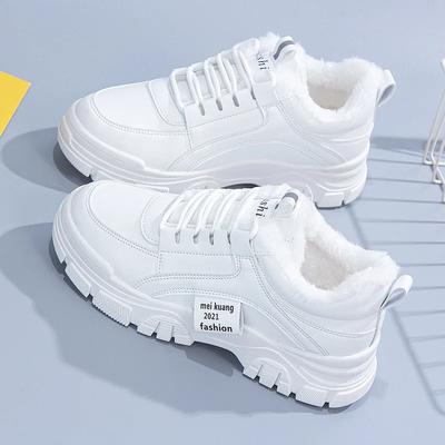 Móda Nové Zimné Topánky Platformové Tenisky Dámska Móda Kožené Šnurovacie Teplé Plyšové Dámske Topánky Vonkajšie Ležérne Bežecké Topánky Zapatillas