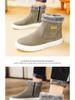 Men's High-Top Snow Boots - Velvet-Lined, Warm Leather, Fur, Slip-On, Winter Cold-Proof.
