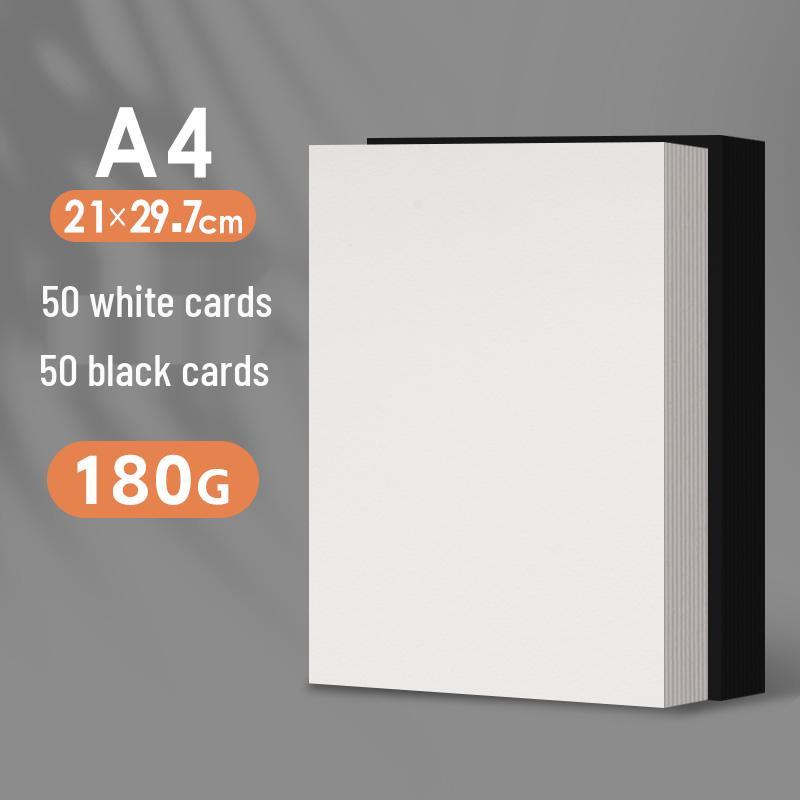 A4 White Cardstock, Black & Colored Paper, Thickened for DIY Kindergarten Crafts & Projects, A3/A4 Size.