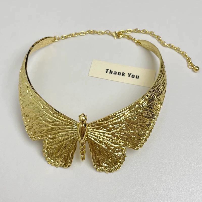 Exaggerated Metal Thick Chain Stitching Necklace Women's High Hip Hop Style Choker Fashion Trend Jewelry Accessories