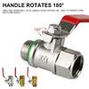 Female And Male Thread  Valves Stainless Steel Handle   Valves Water Gas Oil Switch Fitting Adapter Easy To Use