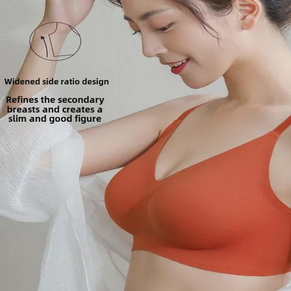 Naadloos Dun Thais Damesondergoed: Zachte, Beugelloze Ondersteuning voor Kleine Borsten, Geplooid om Doorzakken en Zijborstvorming te Voorkomen.