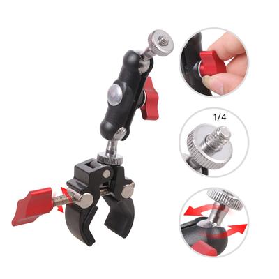 Adjustable Iron Camera Clamp Mount 13-48mm Grip 1/4 Mounting Screw For Studio Photography Video Recording Equipment