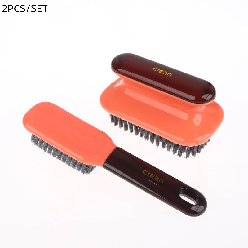 

2Pcs Shoe Cleaning Brush Plastic Clothes Scrubbing Household Multi-Functional Cleaning Tool Commercial Washing Brush Accessories помаранчевий