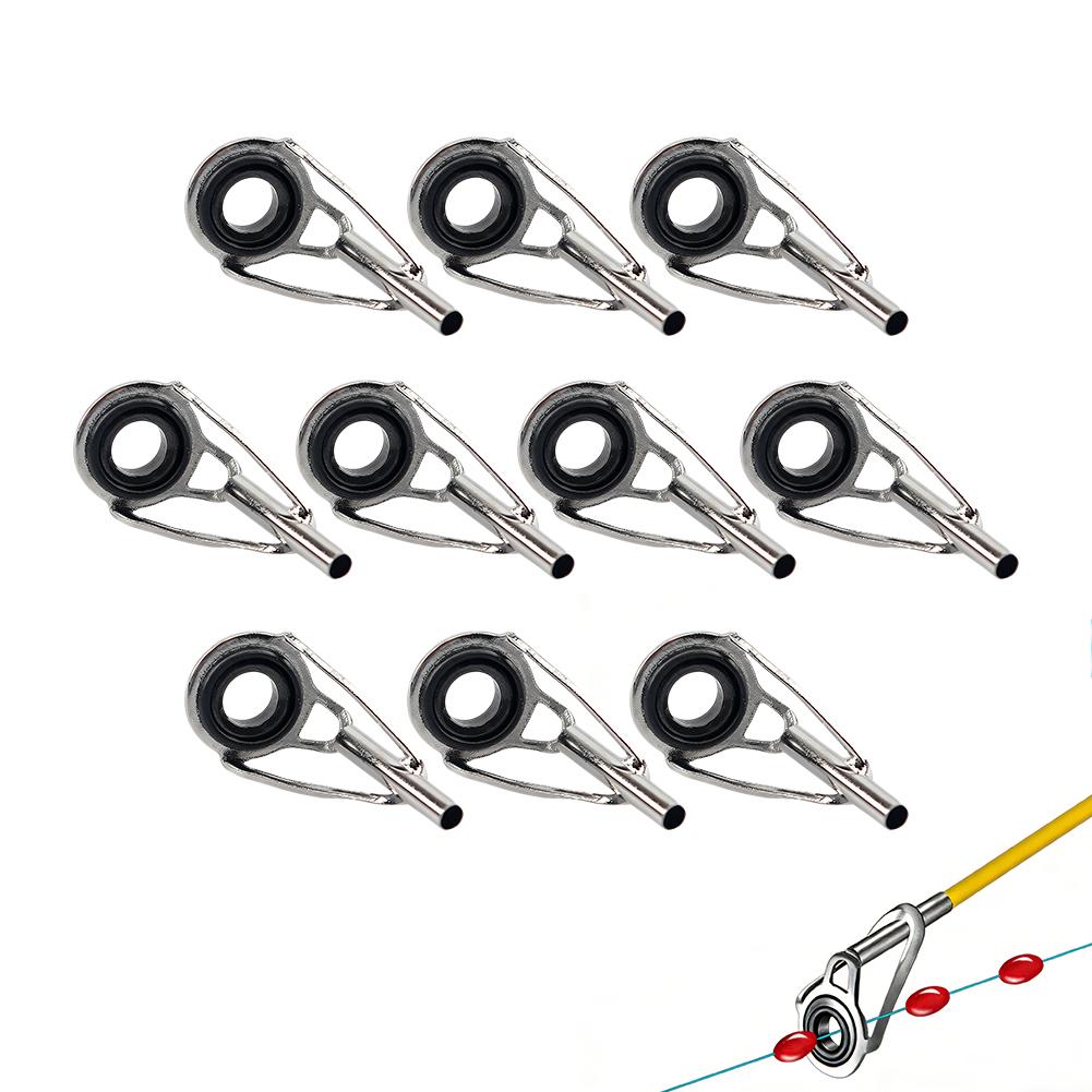 First-Class 10Pcs Metal Superior-Grade Fishing High-Standard Top High-Standard Rod First-Class Guide Premium-Quality Porcelain Premium-Quality