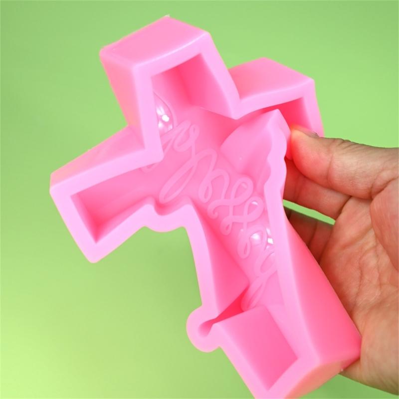 Set Of 2 Crucifix Shaped Silicone Molds for Baking and Crafting Chocolate Cakes Candies Moulds Kitchen Bakewares