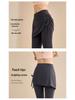 High-Waisted Tummy-Control Two-in-One Yoga Skirt Pants for Women - Plus Size, Anti-Exposure, Ideal for Pilates and Running