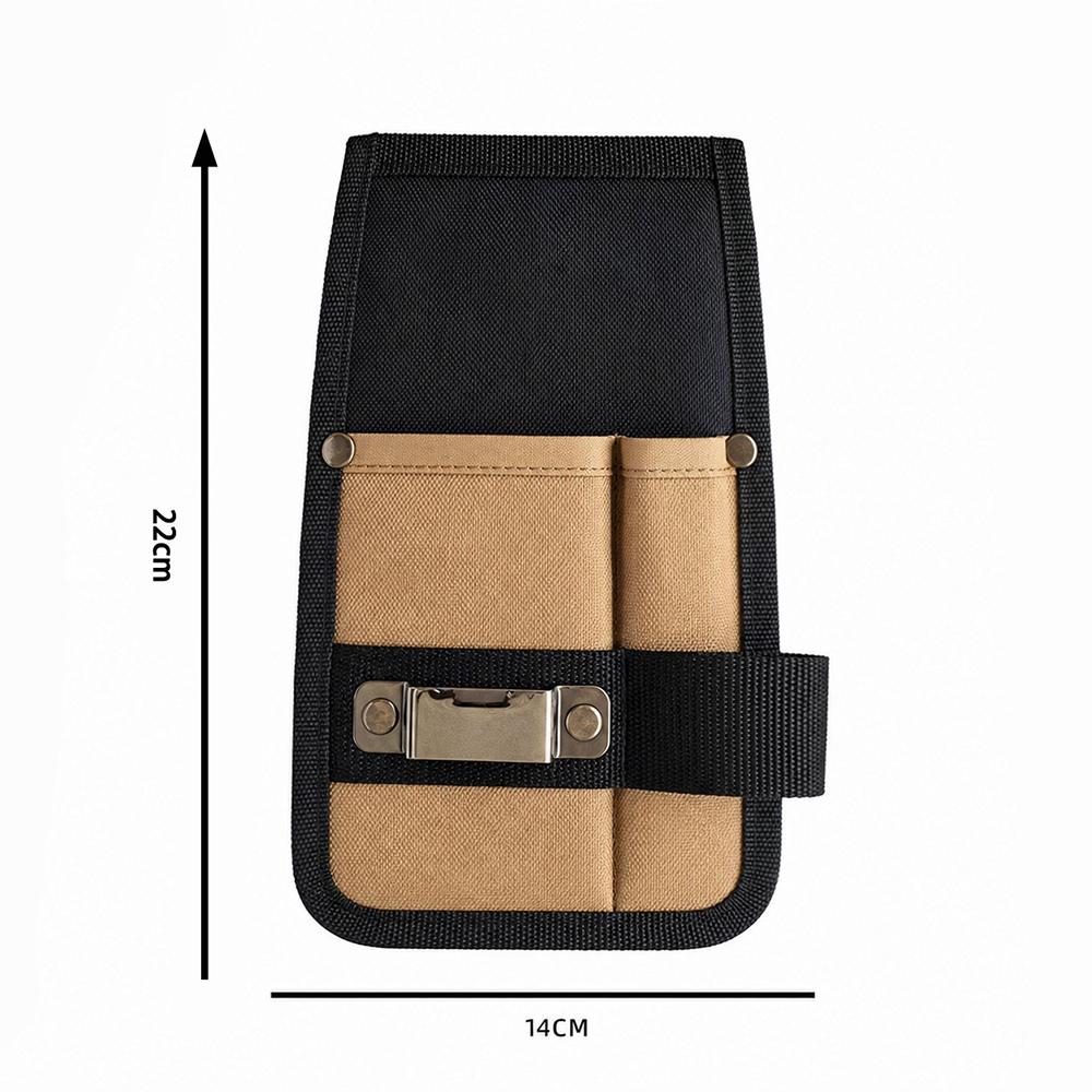 Portable Electrician Tool Belt Pouch With Tape Measure Hooks Elastic Straps Work Tool Storage Organizer