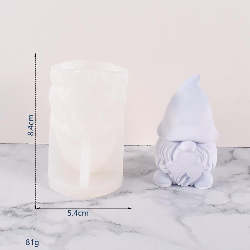 Gesichtsloser Zwerg Silikonkerzenform Weihnachtsmann Gipsdekoration Diy Kerzenherstellung Silikonform