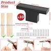 10Pcs New Black Cabinet Handle T-Shaped Pull Rod Single Hole Stable Support Drawer Knob Comfortable Grip for Home Decor Kitchen